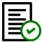 Ícone de documentos e checkmark